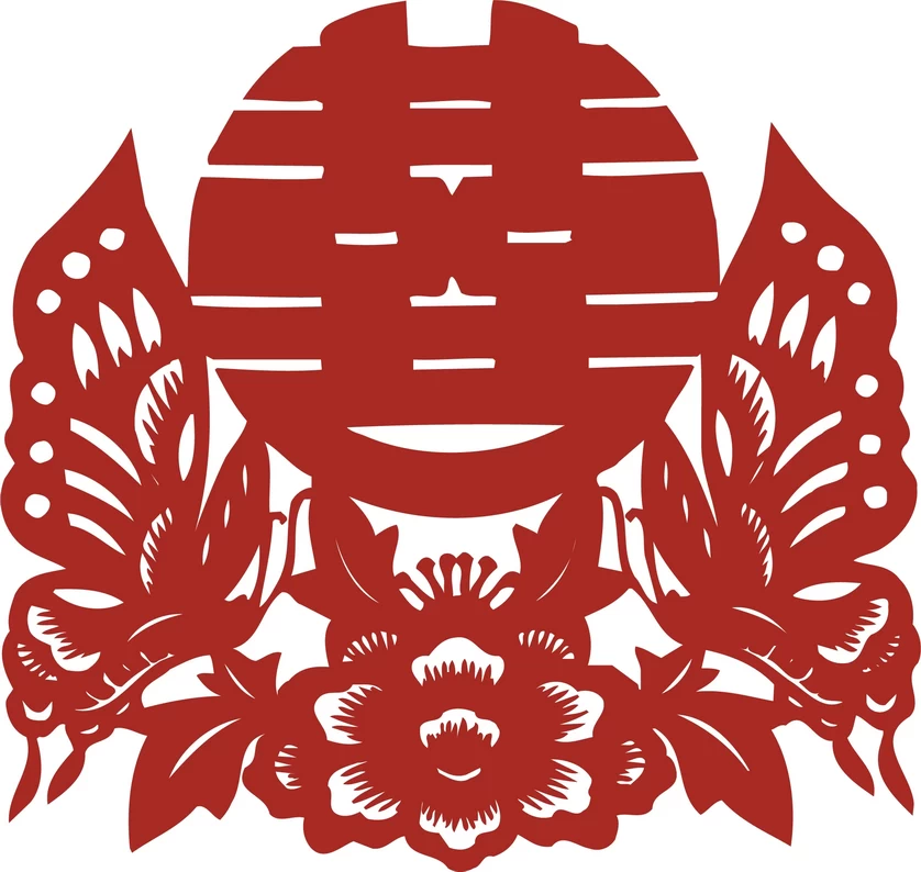 中国风中式传统喜庆民俗人物动物窗花剪纸插画边框AI矢量PNG素材【2775】